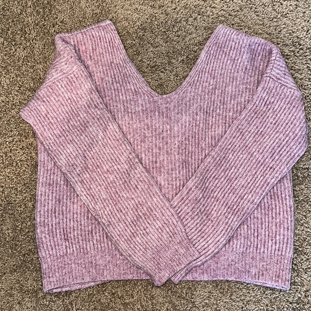 Anthropologie muted pink sweater size large